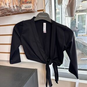 Mondor Black Ballet Wrap Top